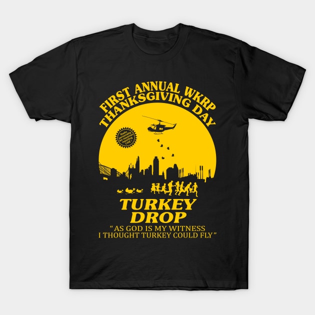 Turkey Drop Thanksgiving Day T-Shirt by lisanna